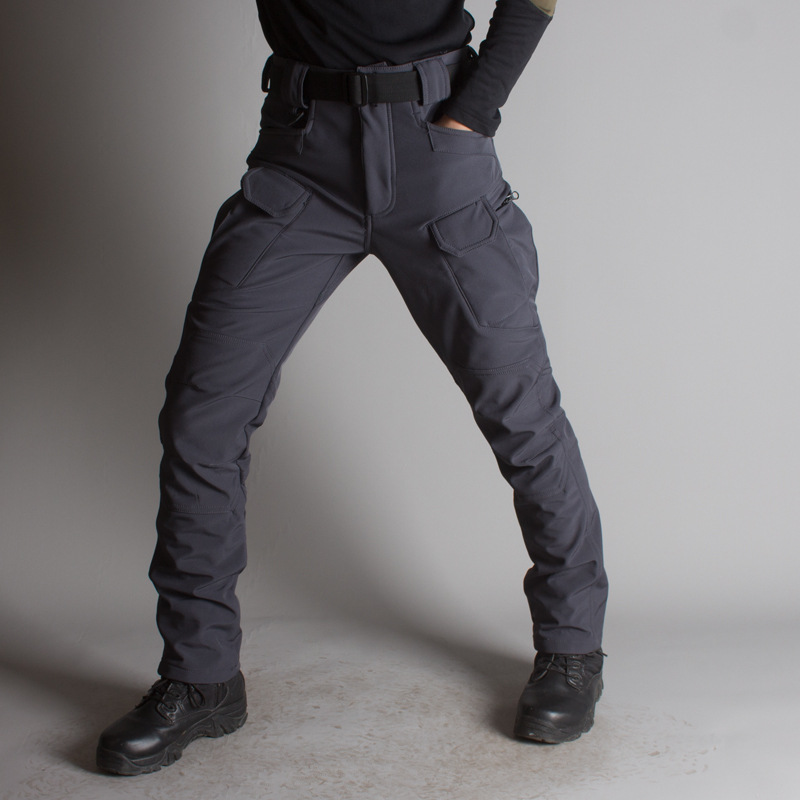 Picture of Archon IX7 Shell Casual Pants Men's Tooling Fleece Soft Shell Crane Pants Pants Outdoor Pants fleece-lined Warm and Waterproof