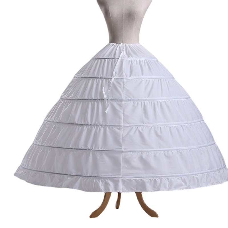 Wedding Dress Petticoat with 6 Steel Hoops, Large Performance Dress Petticoat, Gauze-Free Six-Layer Petticoat, Wholesale Summer Hot Sale