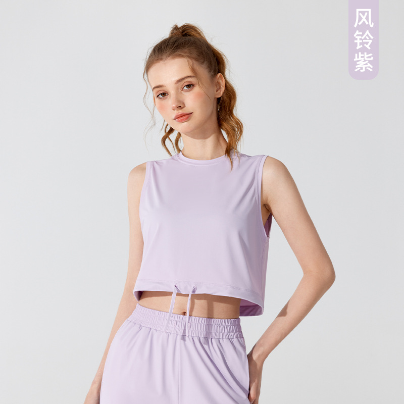 Picture of Internet Celebrity Fitness Clothes Sports Top Yoga Vest Fitness Sports Short-sleeved Women's T-shirt Breathable Loose Running Summer