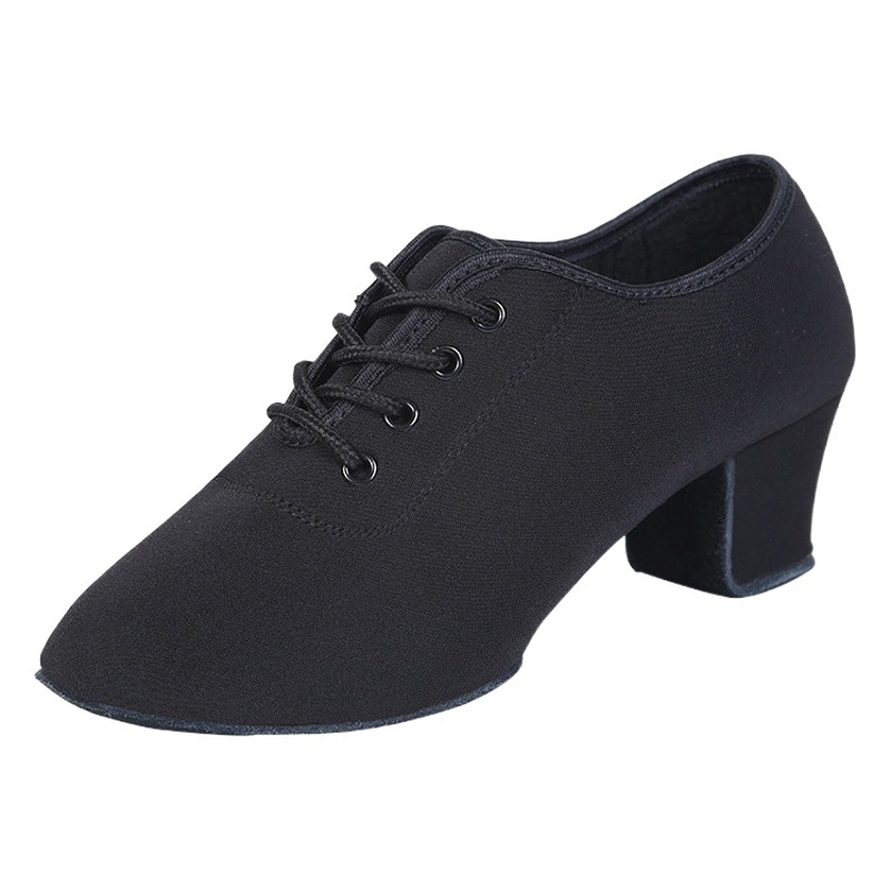 Latin Dance Professional Dance Shoes Adult Women Ballroom Dance Middle High Heeled Soft Bottom Teacher Body Training Shoes Square Dance Shoes