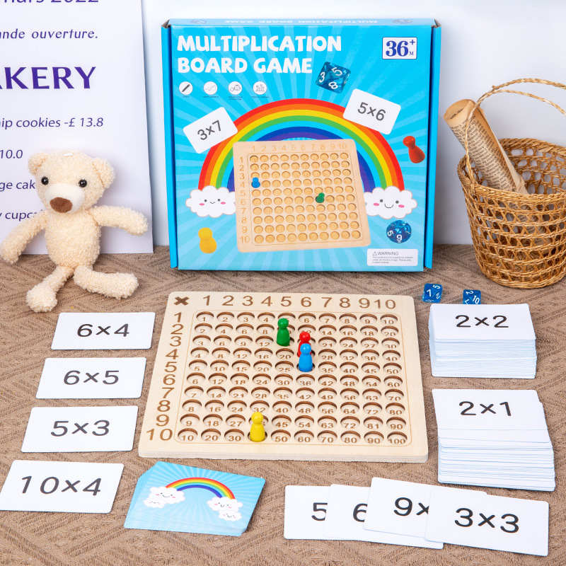 Picture of Children's Practice Board Game Toy Multiplication and Division Number Operation Game Kindergarten Students Educational Math Teaching Aids Artifact