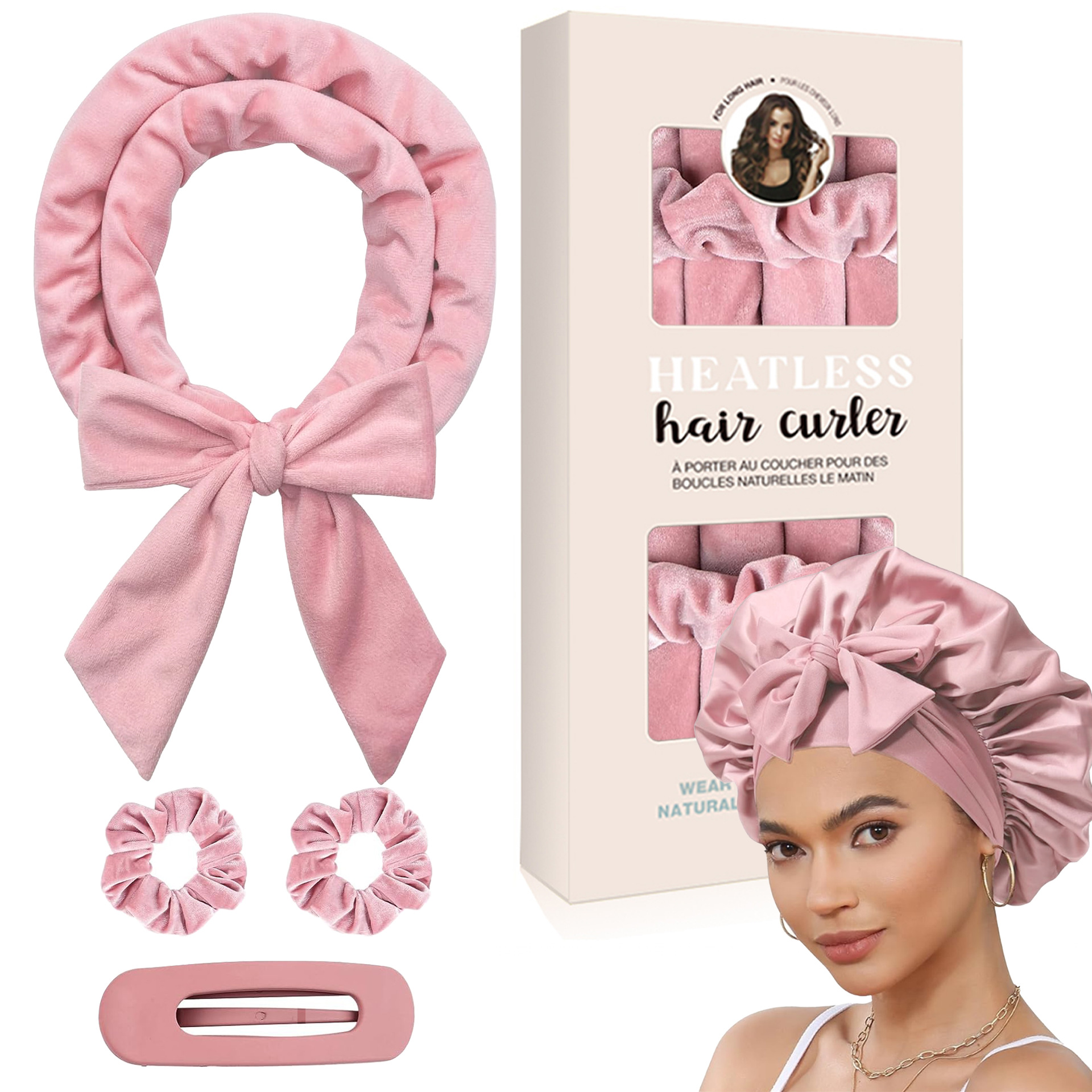 Picture of Cross-border New Style Hair-free Sleep Bow Lazy High-end Soft Hair Coiler Silk Loam Ribbon Curling Stick