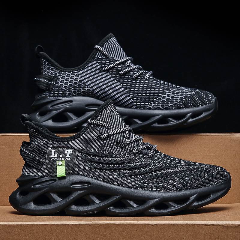 Wenzhou Men's Mesh Breathable Coconut sneaker Soft Bottom Increased Running Black Torre Shoes Cross-border 45