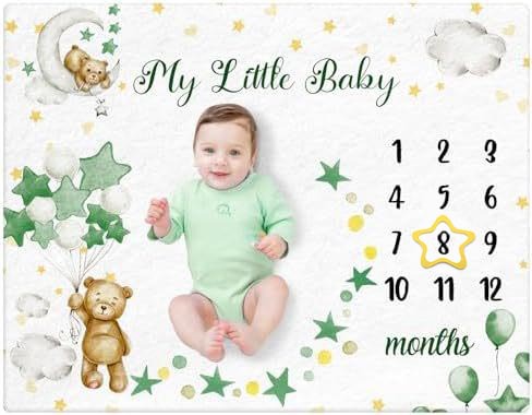 Picture of Cross-border Wholesale Baby Milestone Blanket Baby Growth Commemorative Photography Blanket Double-sided Flannel Soft Photo Blanket