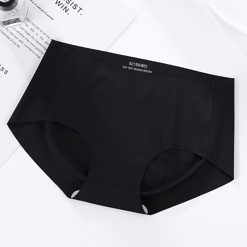 Picture of One-piece Seamless Underwear Women's Ice Silk Low-waist Briefs New Mulberry Silk Yoga Sports Underpants