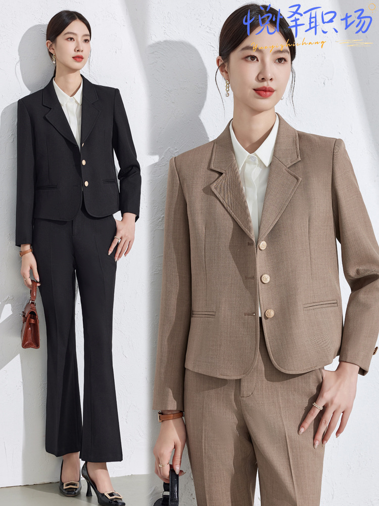 Black Short Suit Jacket Women's 2024 New Small Business Wear Dress Work Clothes Elegant Suit suit