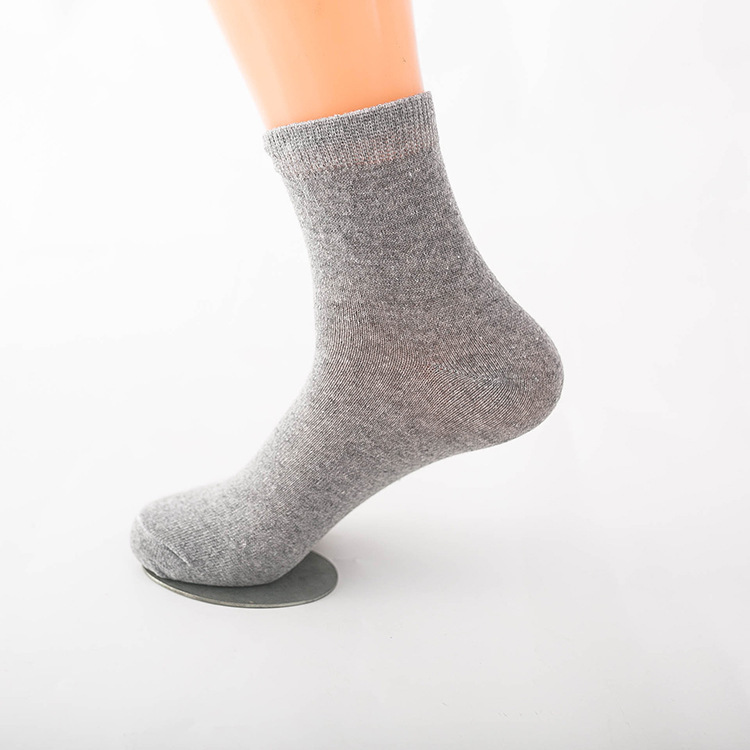 Picture of Summer socks thin breathable sweat-absorbent deodorant black and white gray solid color simple four seasons universal men's short boat socks women
