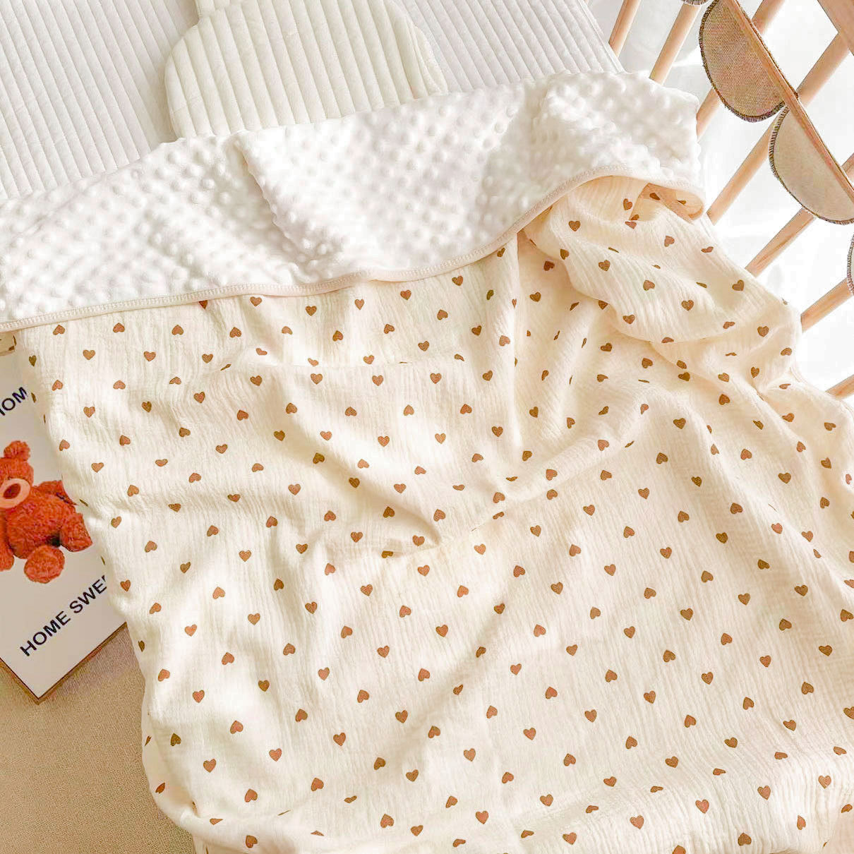 Picture of Bean Blanket Baby Quilt Summer Thin Gauze Air-conditioning Quilt Wholesale Children's Cotton Wrinkle Baby Blanket for Hair