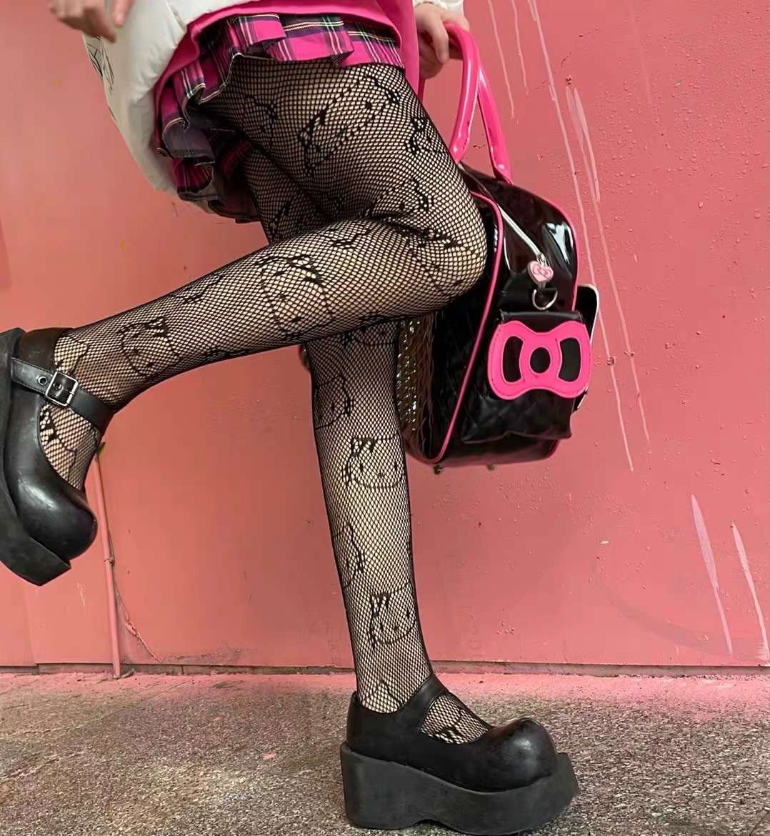 Picture of Cross-border Satan Fishnet Stockings European and American Silk Stockings Ladies Bottoming Pantyhose Eye Leg Jacquard Stars Starry Sky