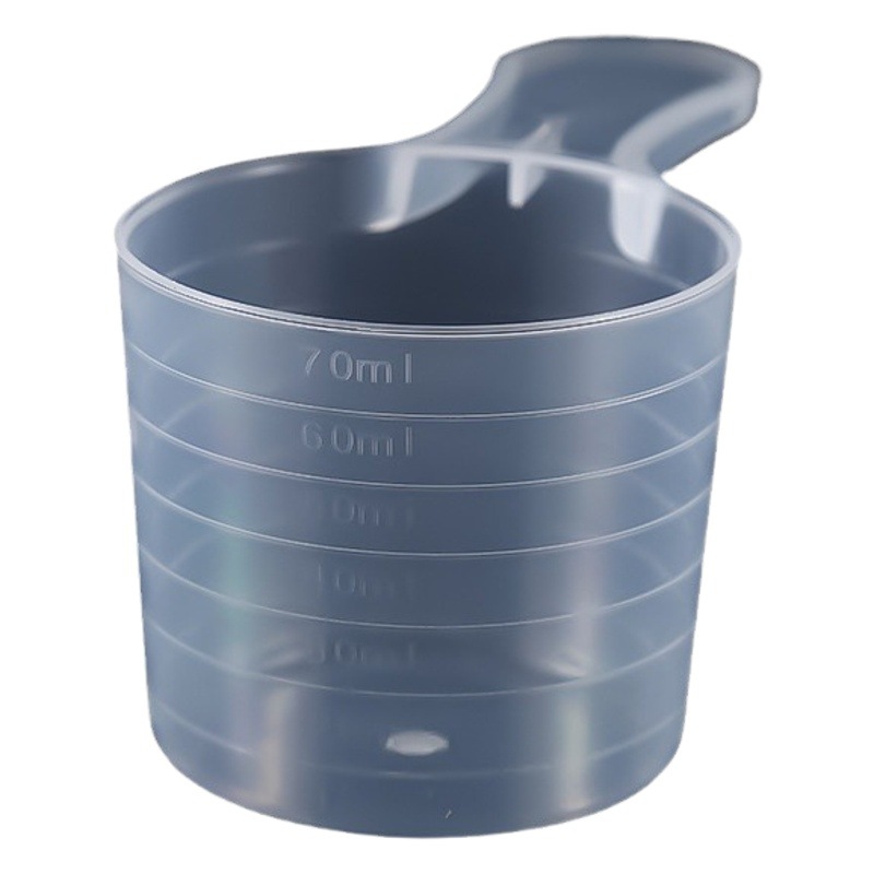 70ml spoon short handle flat bottom with scale pp new material solid dual-use explosion salt special spoon small spoon
