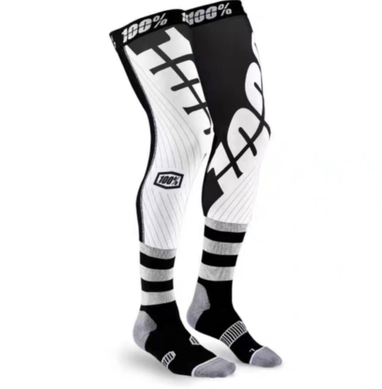 Picture of in stock New 100% Four-color Cross-country Motorcycle Stretch Ice Silk Pressure Non-slip Men's and Women's Mechanical Leg Inner Wear Stockings