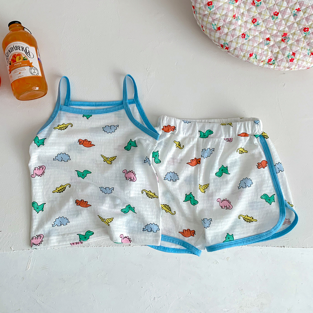 Picture of Summer New Children's Pajamas Children's Home Clothes Girls Summer suit Shorts Vest Summer Wear