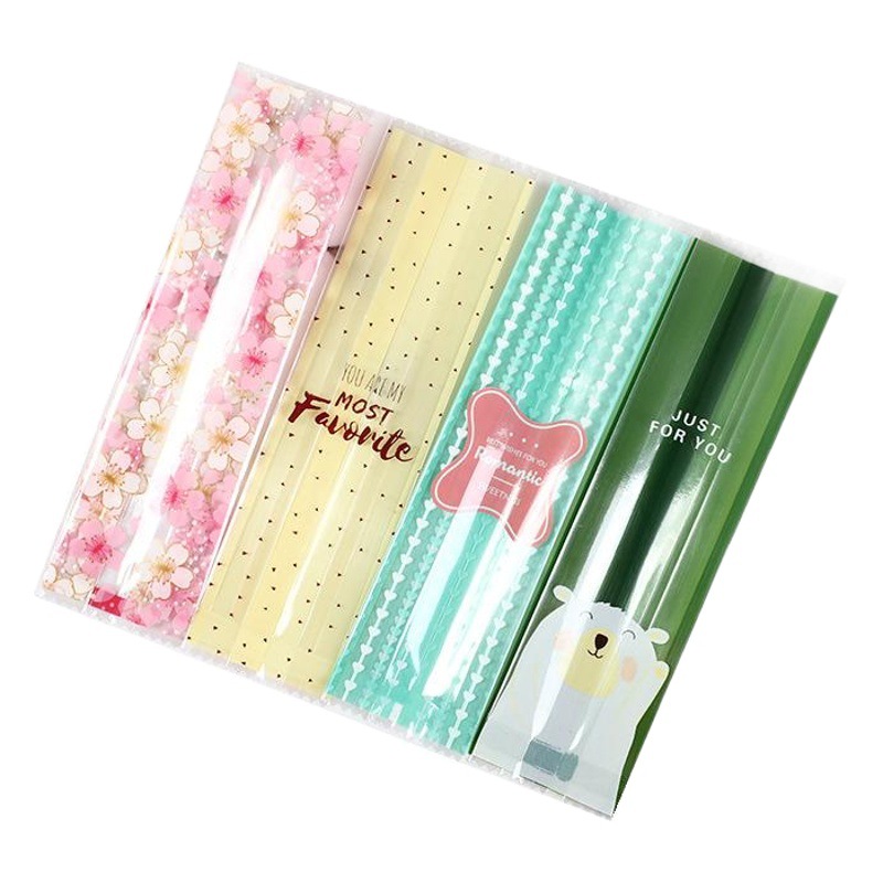 Disposable transparent thickened Internet celebrity glutinous rice boat packaging bag diy baking long biscuit cow rolling lollipop machine seal