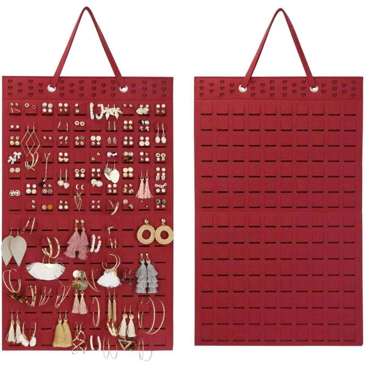 Factory Supply Explosions Felt Earrings Storage Hanging Bag Jewelry Hanging Bag Wall Hanging Necklace Ring Storage Bag