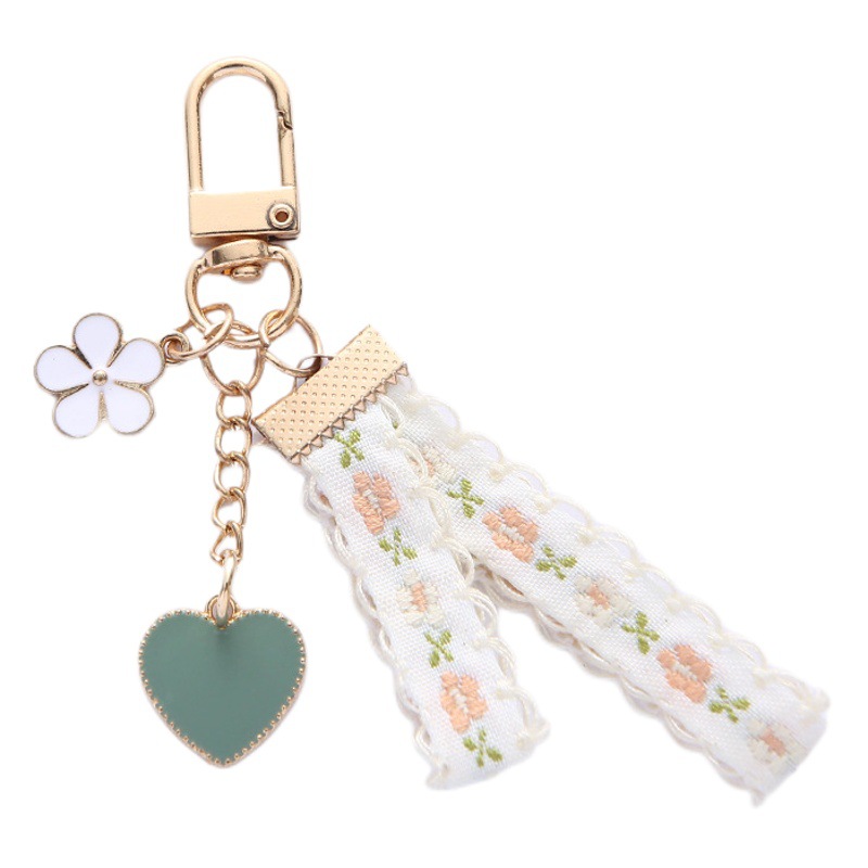 ins Daisy Keychain Pendant Creative Key Hanging Small Fresh Lace Key Chain Headset Bag Decoration