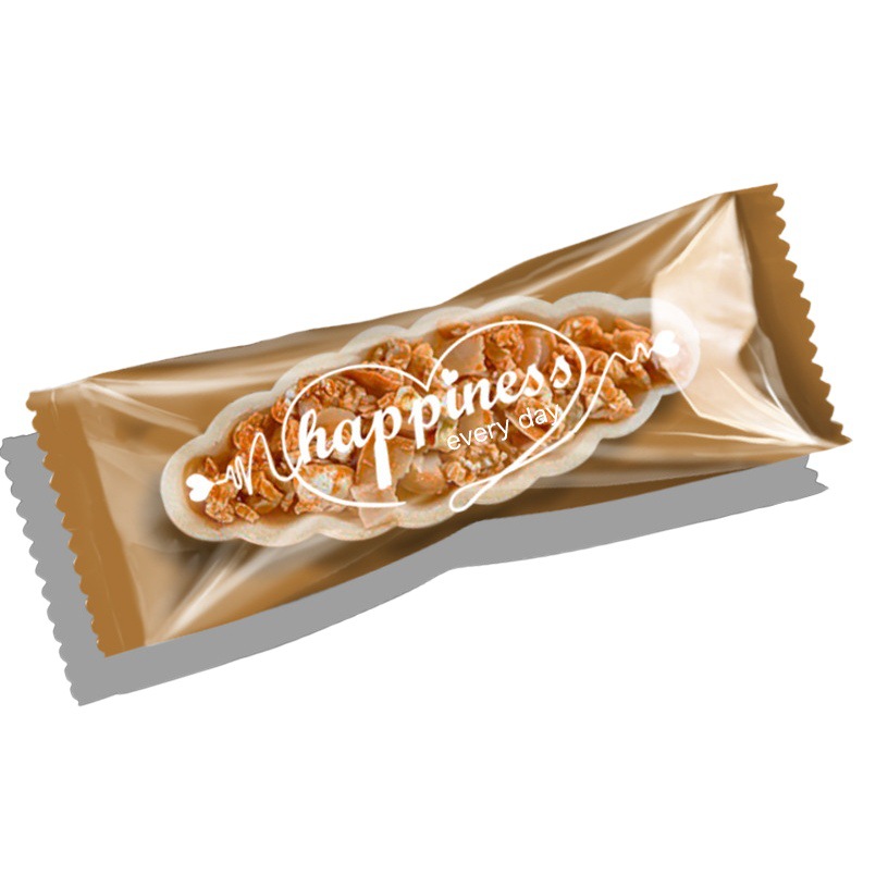 Glutinous Rice Boat Packaging Bag Machine-sealed Biscuit Self-sealing Bag Snowflake Crisp Packaging Box Candy Nougat Sealed Baking Bag
