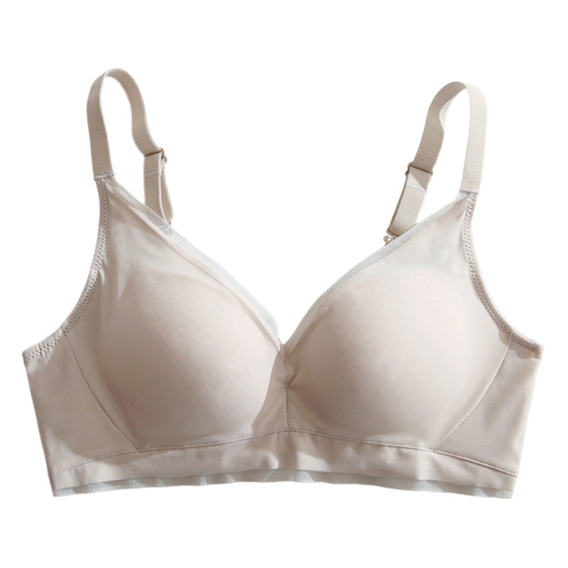 Japanese 100% Silk Mulberry Silk Non-Marring Non-Marring Anti-Sagging Underwear Women's Small Chest Push-up Bra