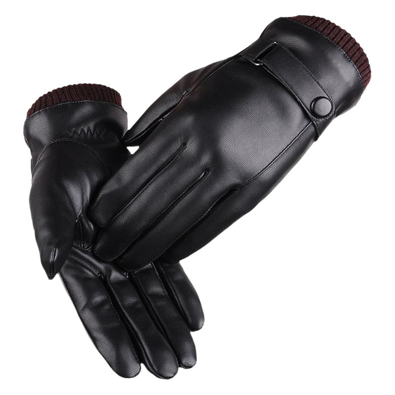 Men's Touch Screen Gloves Autumn and Winter Wash Leather PU fleece-lined Warm Women's Couple Driving Cycling AliExpress