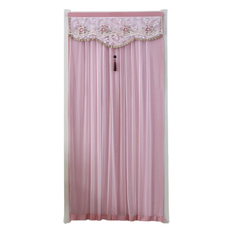 New Door Curtain Gauze Curtain Anti-Mosquito Blackout Curtain Curtain Bedroom Toilet Living Room Punch-Free Velcro Dual-Use