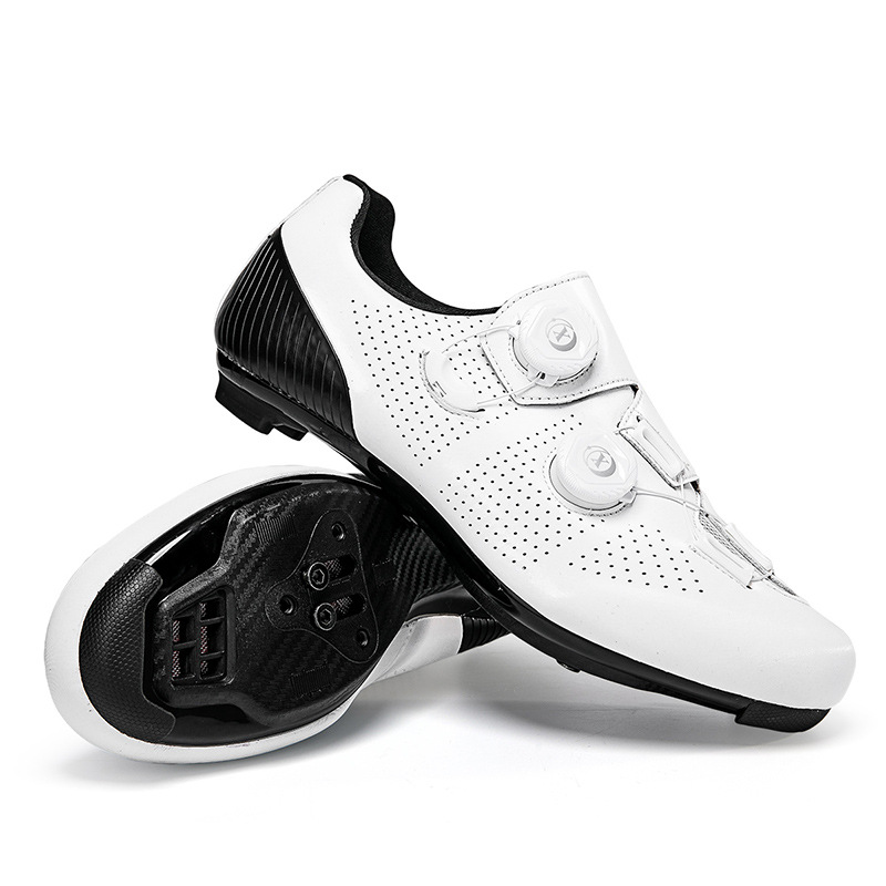 Picture of New Style Cycling Shoes with Lock Double Buckle Lock Shoes for Men and Women Road Bike Booster Shoes Hard Sole Mountain Bike Rubber Sole