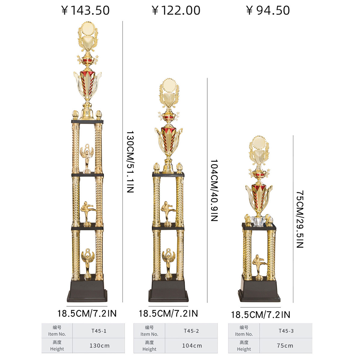 Picture of Rope skipping Darts Swimming Ice Hockey Universal Trophy Customized Creative Excellent Staff Trophy Customized diy Customized Enterprise