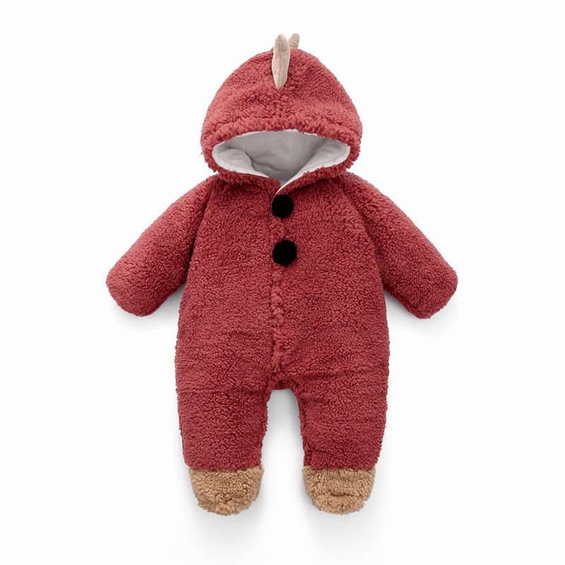 Picture of Baby's jumpsuit short-sleeved autumn and winter clothes winter thickened baby's climbing suit for boys and girls