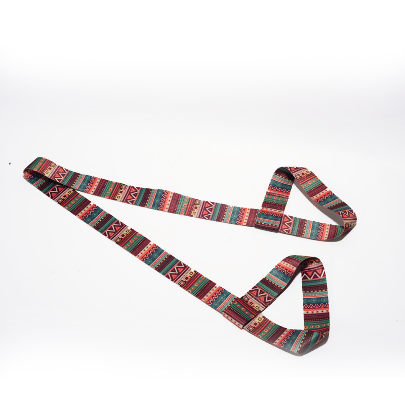 Picture of Factory Wholesale Digital Printing Yoga Mat Straps Nylon Colorful Binding Straps Storage Straps Binding Rope Yoga Stretch Straps