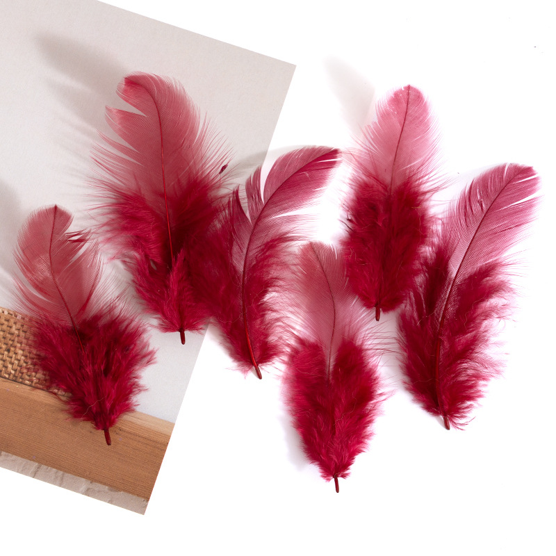Picture of Colorful Small Feather Turkey Feather DIY Crafts Jewelry Decoration Wave Ball Gift Box DIY Filling Material