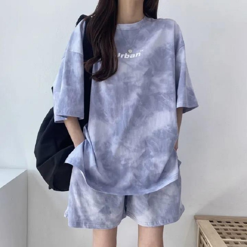 Picture of [in stock] Sports Leisure suit Women's Summer Thin Small Salt Sweet Top Shorts Two-piece Set