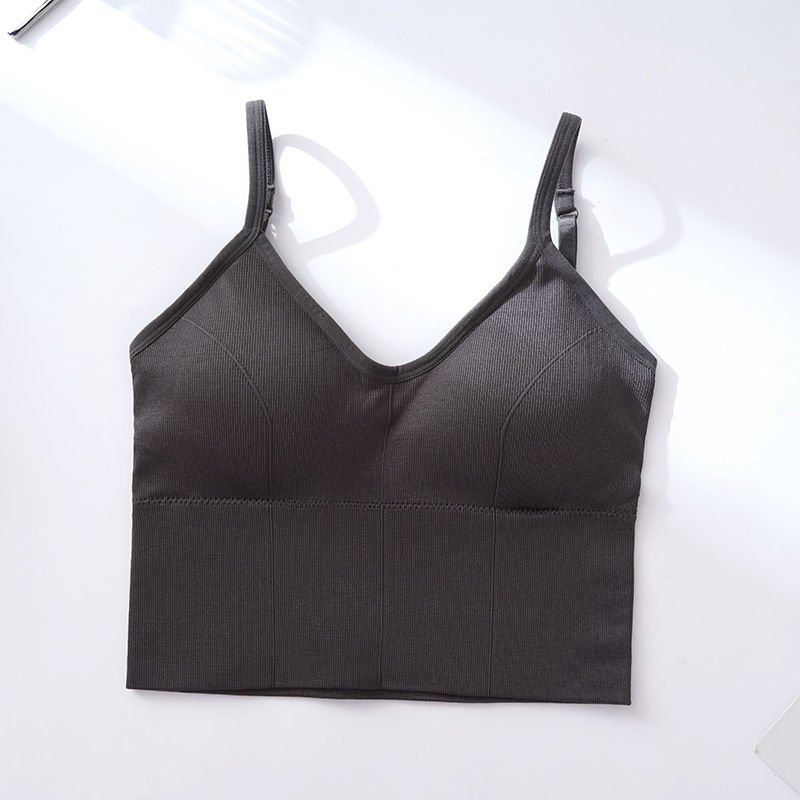 Picture of Beautiful Back Camisole Women's Belt Chest Pad Integrated Internet Popular Big U Outer Wear Inner Base Bra Tube Top Underwear