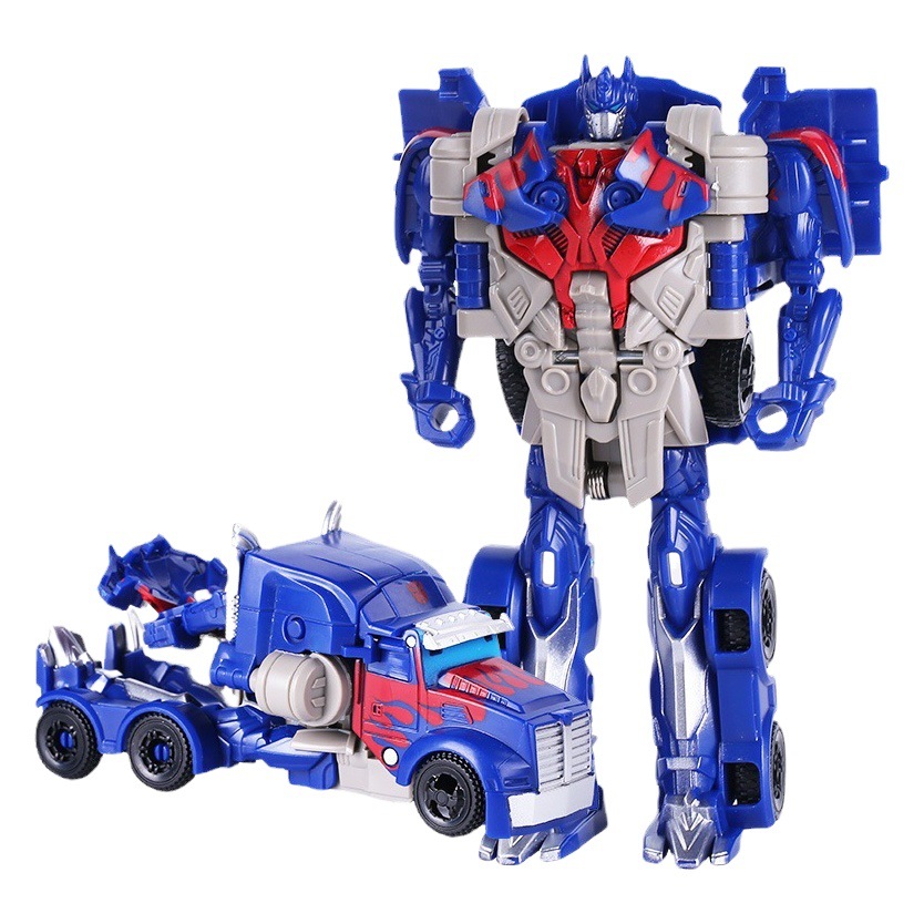 Picture of Tractor Car Transformation Robot Creative One-Step Transformation Kidsren's Transformation Car Dinosaur Model Racing Toy