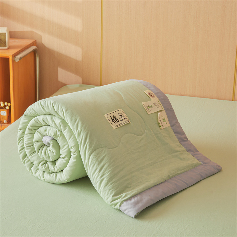 Picture of Class A Xinjiang cotton cotton summer quilt 100 cotton machine washable washable air conditioning single double summer thin quilt