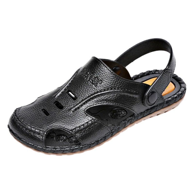 Sandals Men's All-In-One New Summer Casual Men's Baotou Soft-Soled Non-Slip Wear-Resistant Shoes Breathable Beach Casual Shoes