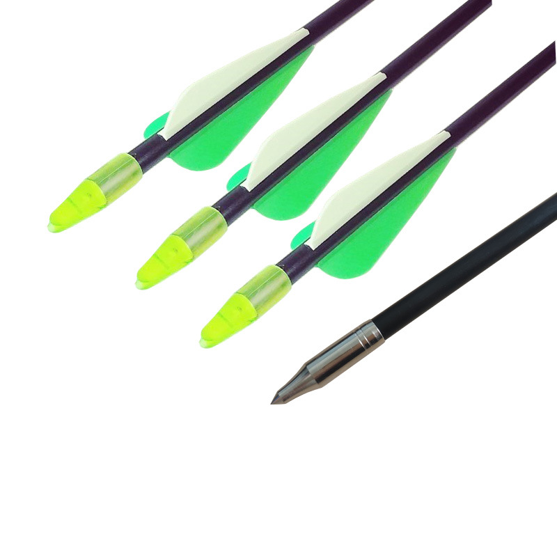 Picture of Factory wholesale bow and arrow glass fiber arrow outdoor practice Arrow 8mm glass fiber arrow recurve bow traditional bow practice arrow