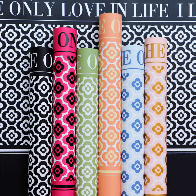 Four-leaf clover waterproof flower bouquet wrapping paper big name gift floral handmade diy material florist materials