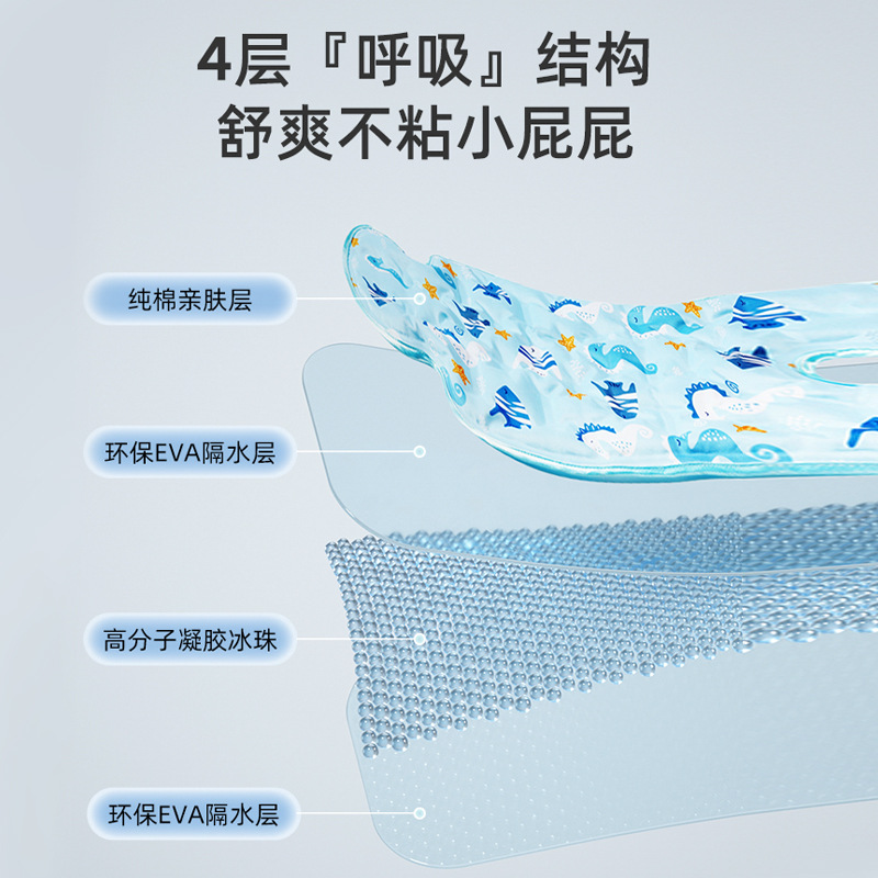 Picture of Baby Car Safety Seat Ice Beads Breathable Cushion Walking Baby Artifact Summer Universal Baby Stroller Mat Ice Mat