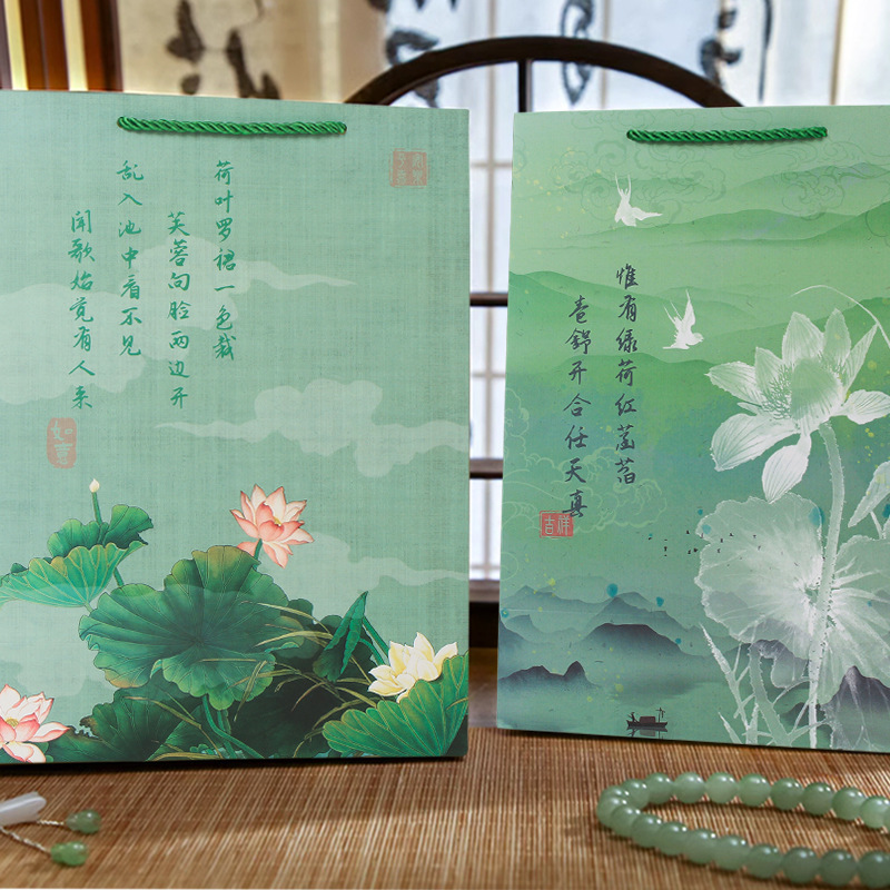 Antique gift bag Chinese style packaging bag birthday gift bag hand gift packaging large gift gift bag wholesale
