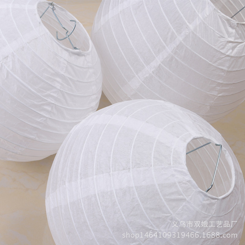 Picture of White paper lantern wholesale round wedding lantern Children's Painting diy lantern cross-border paper lampshade lighting