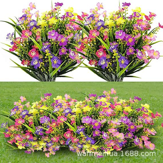 Amazon Cross-Border Best-Selling Simulated Flower Spring Grass Daisy Indoor Home Living Room Outdoor Garden Decoration Wholesale
