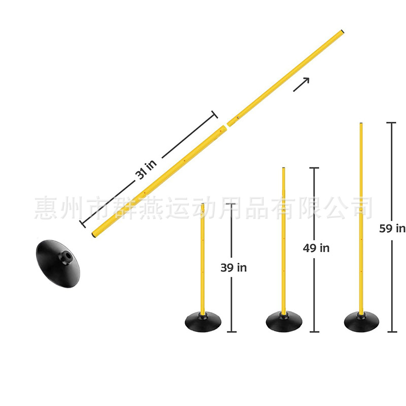 Cross-border football training telescopic marker pole supplies marker pole basketball training around the pole agile marker pole obstacles