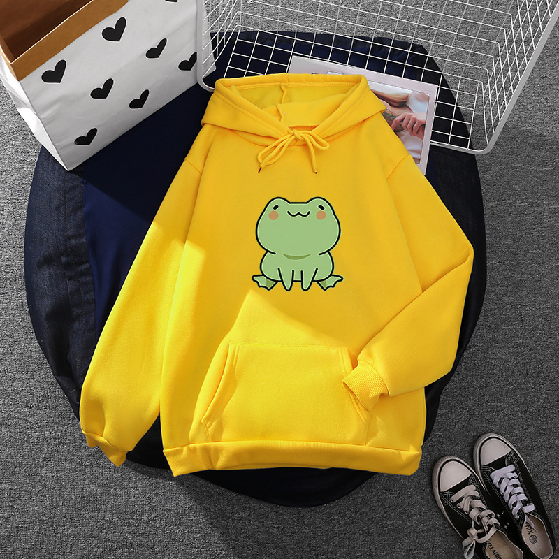 Picture of Wish little frog European and American style cross-border LOGO loose fashion Hoodies women wholesale a generation of hair