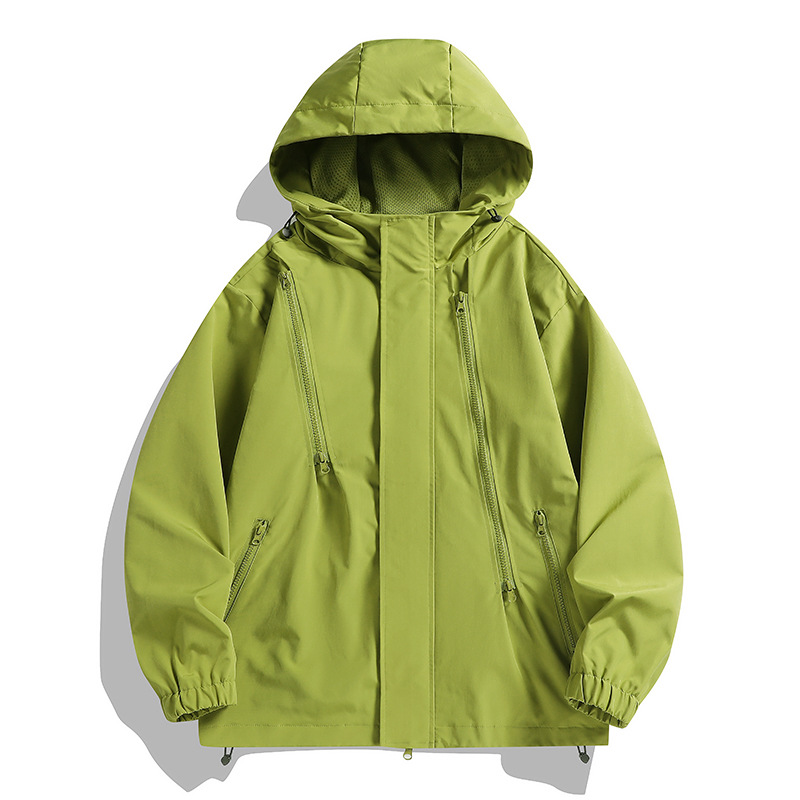 Cross-border Spring and Autumn New Youth Outdoor Windproof Waterproof Jacket Men's Single-layer Rush Clothes Hooded Jacket Now Approved