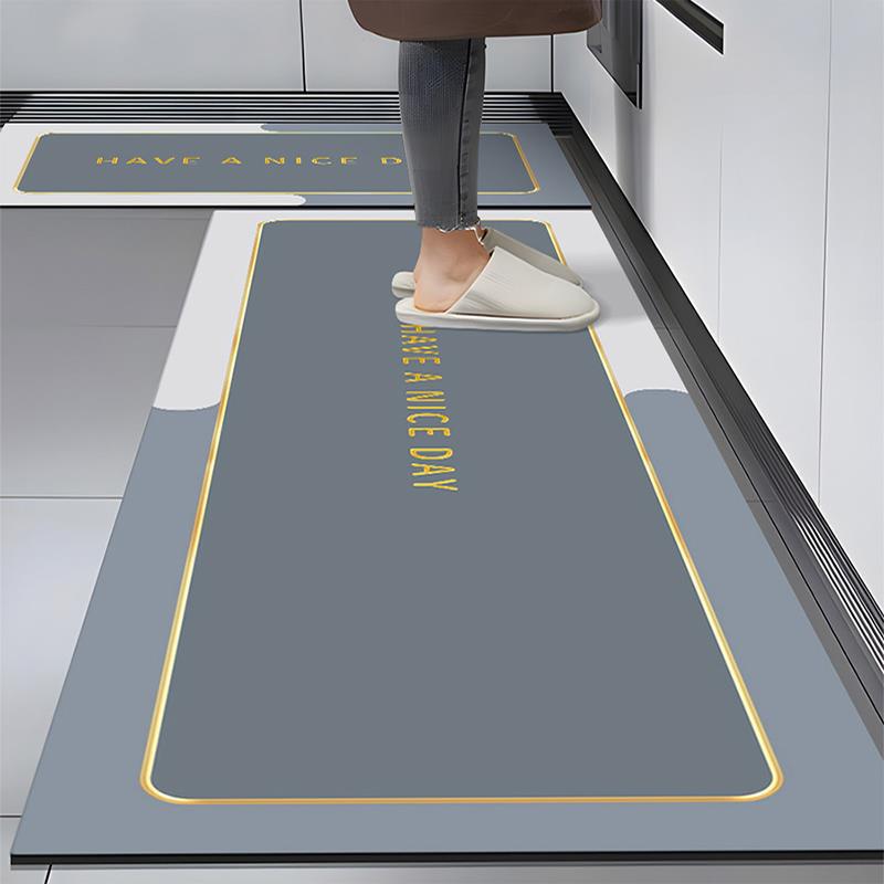 Picture of Absorbent Carpet Non-Slip Foot Mat Wash-Free Dirty-Resistant Household Erasable Absorbent Mat Kitchen Floor Mat Oil-proof Door Diatom Mud