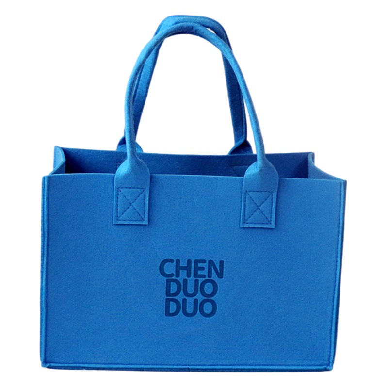 Cartoon handbag felt bag vertical large capacity portable shopping bag felt handbag manufacturer in stock supply