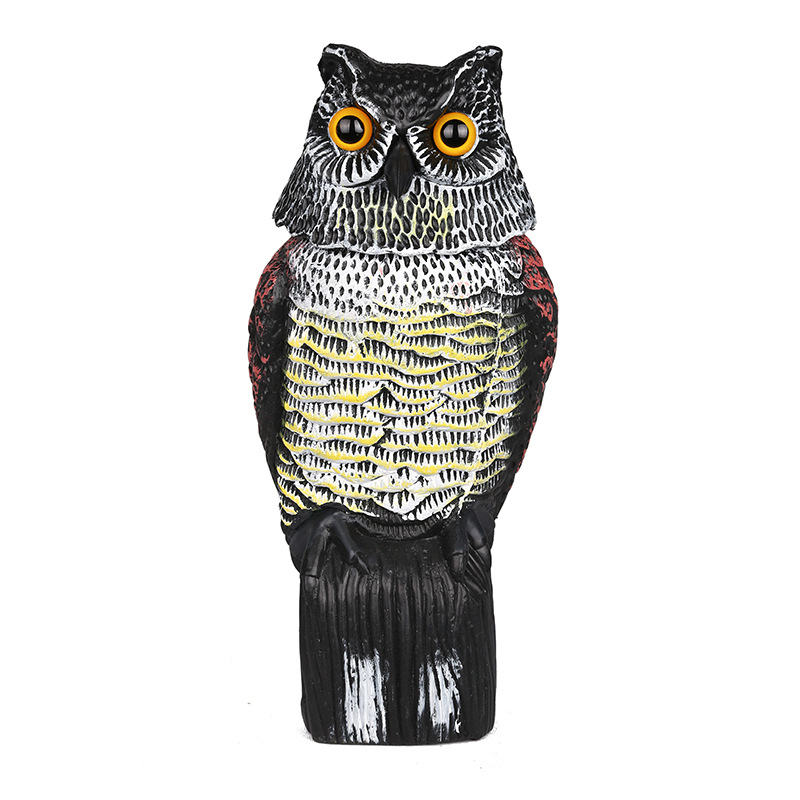 Picture of Cross-border simulation owl ornaments decoration can shake his head garden rodent blow molding crafts scare bird props Amazon