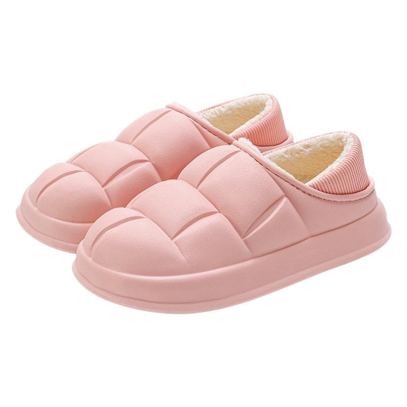 Women's Cotton Slippers for Autumn and Winter Indoor Home Use, Couple's Plush Non-Slip Warm Slippers for Postpartum Care, Men's Home Warm Slippers