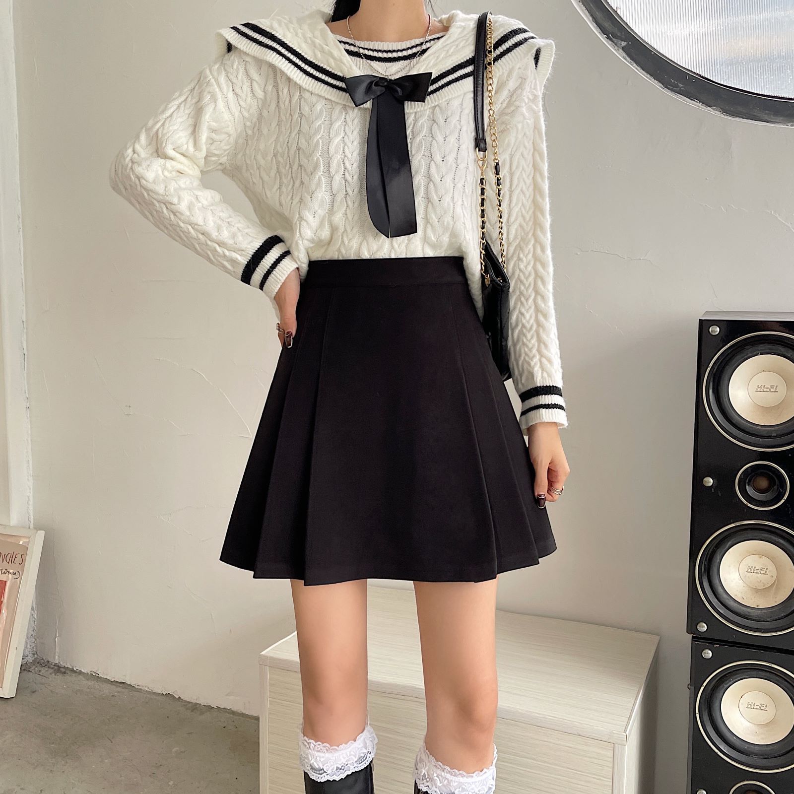 New Summer Skirt High Waist Umbrella Skirt All-match Slim Look Large Swing Skirt Suit A- Line Short Skirt Tight Waist Puffy Skirt