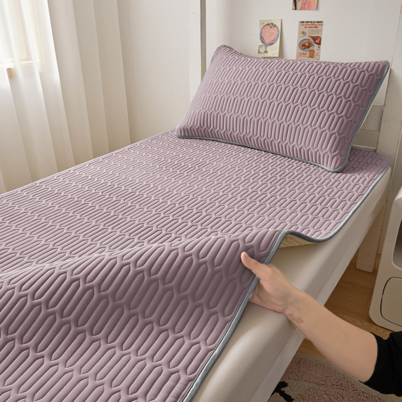 Picture of Class A latex mat three-piece set summer ice silk bed sheet bed hat foldable non-slip cooling soft mat air-conditioning mat