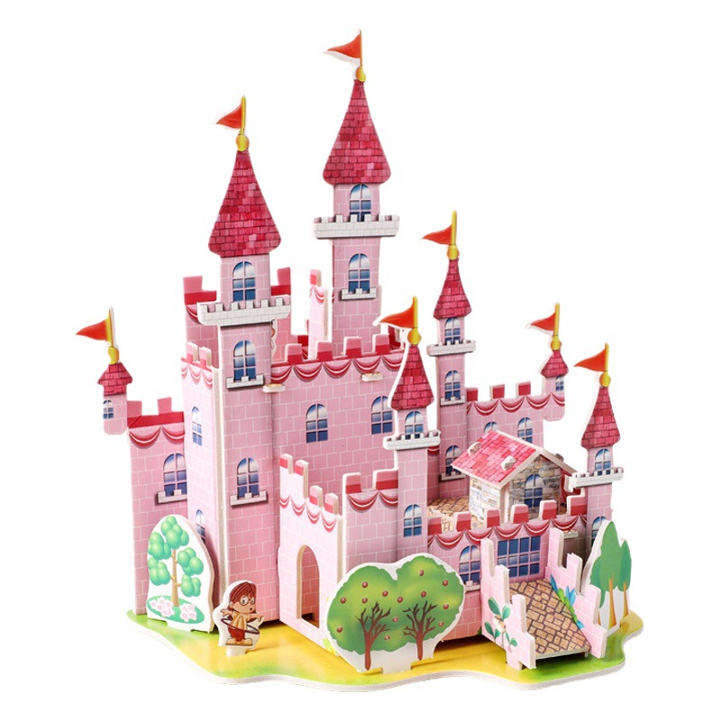 Paper 3d puzzle children's handmade DIY puzzle assembled model toy gift wholesale kindergarten handmade