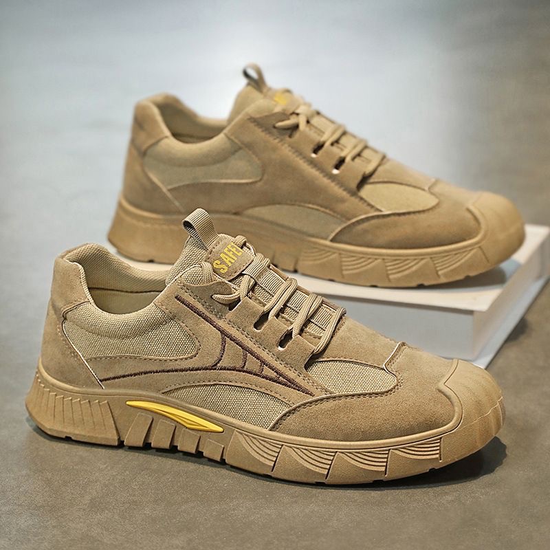 Men's shoes, casual shoes, spring and summer, breathable labor protection shoes, comfortable and versatile men's board shoes, soft soles, outdoor workwear shoes for men